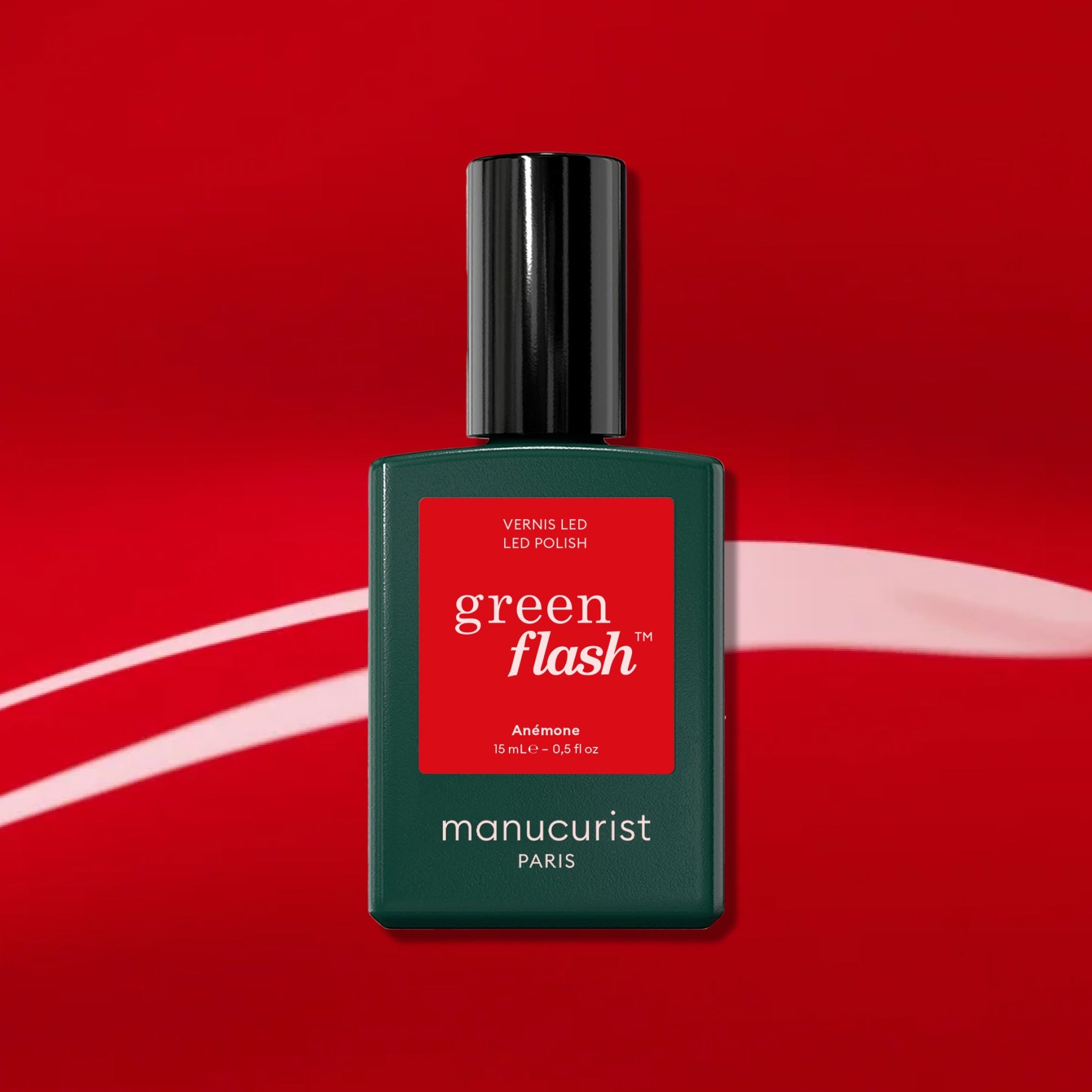 Manucurist Green Flash Anémone vernis semi-permanent rouge vif