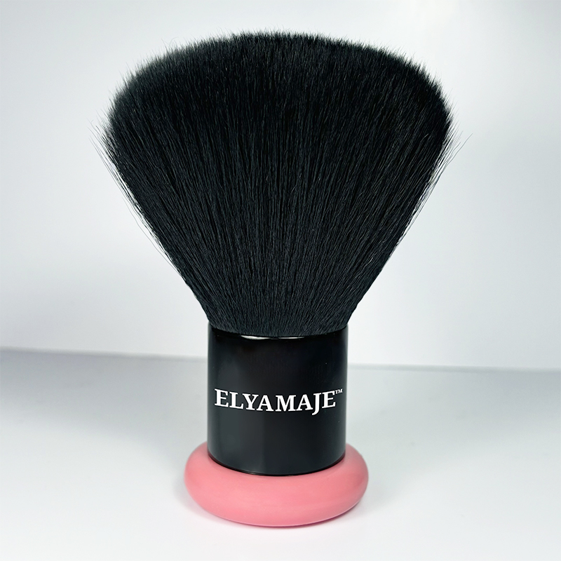 ElyaMaje blaireau dépoussiérant noir fibre synthétique