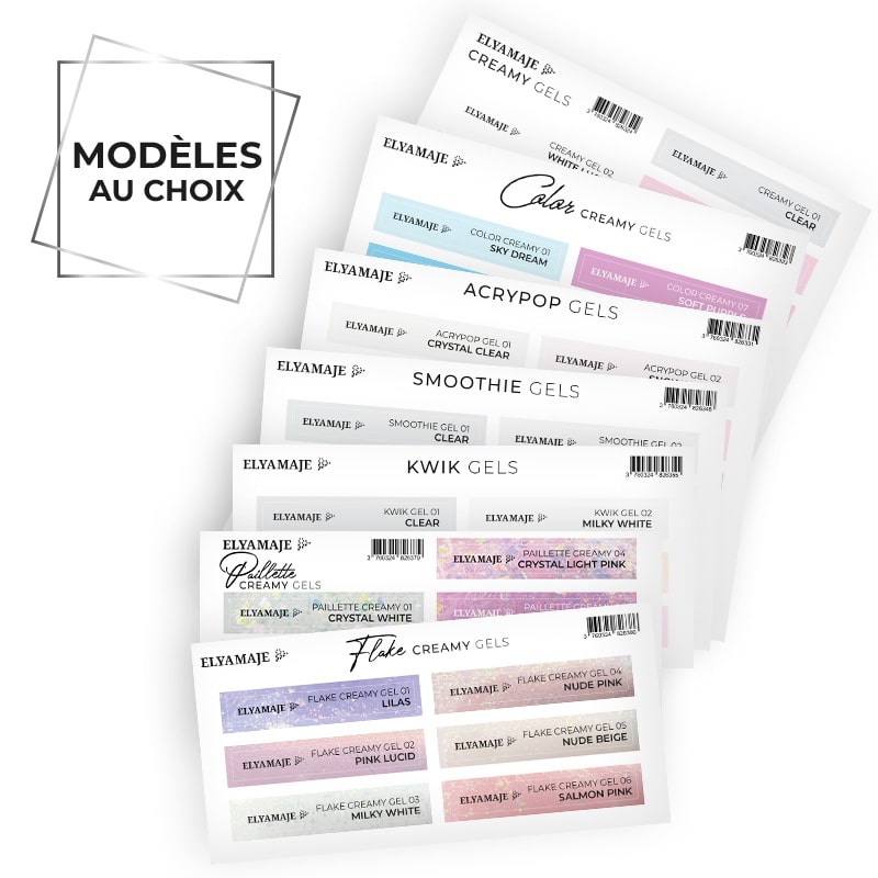 Elyamaje stickers nuancier tips gels adhésifs