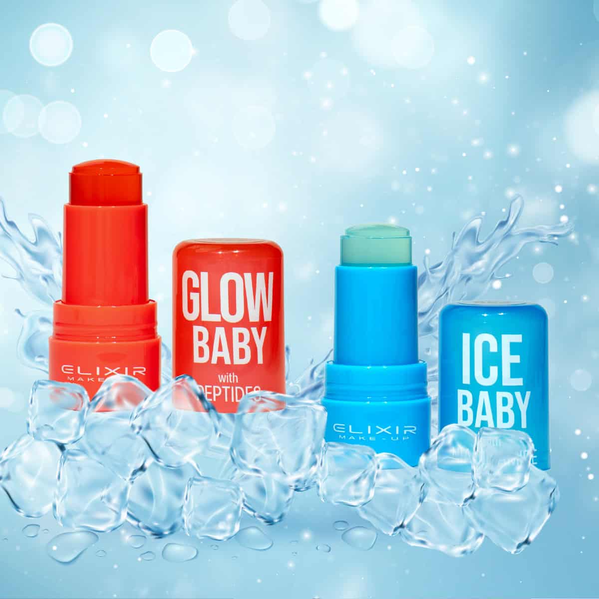 Élixir Cooling Water Duo Ice & Glow Baby sérum stick duo fraîcheur