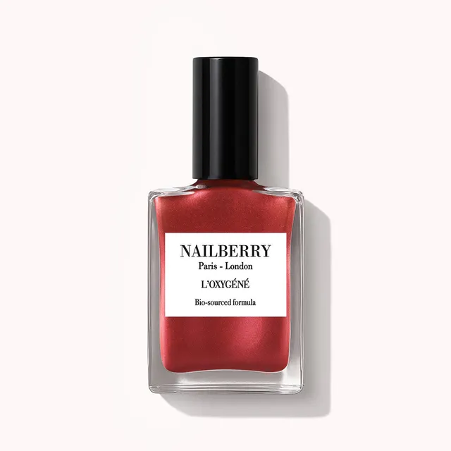 NAILBERRY L'oxygéné To The Moon & Back vernis 15ml rouge métallisé