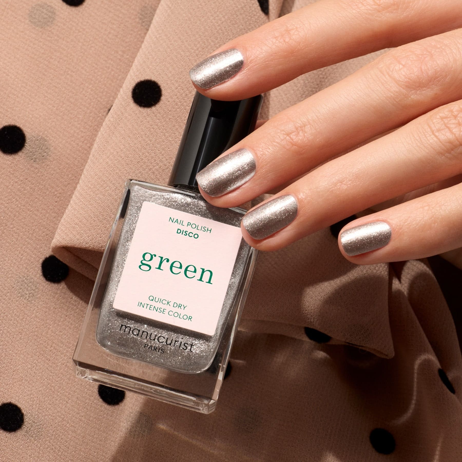 Manucurist Green Disco vernis argenté pailleté
