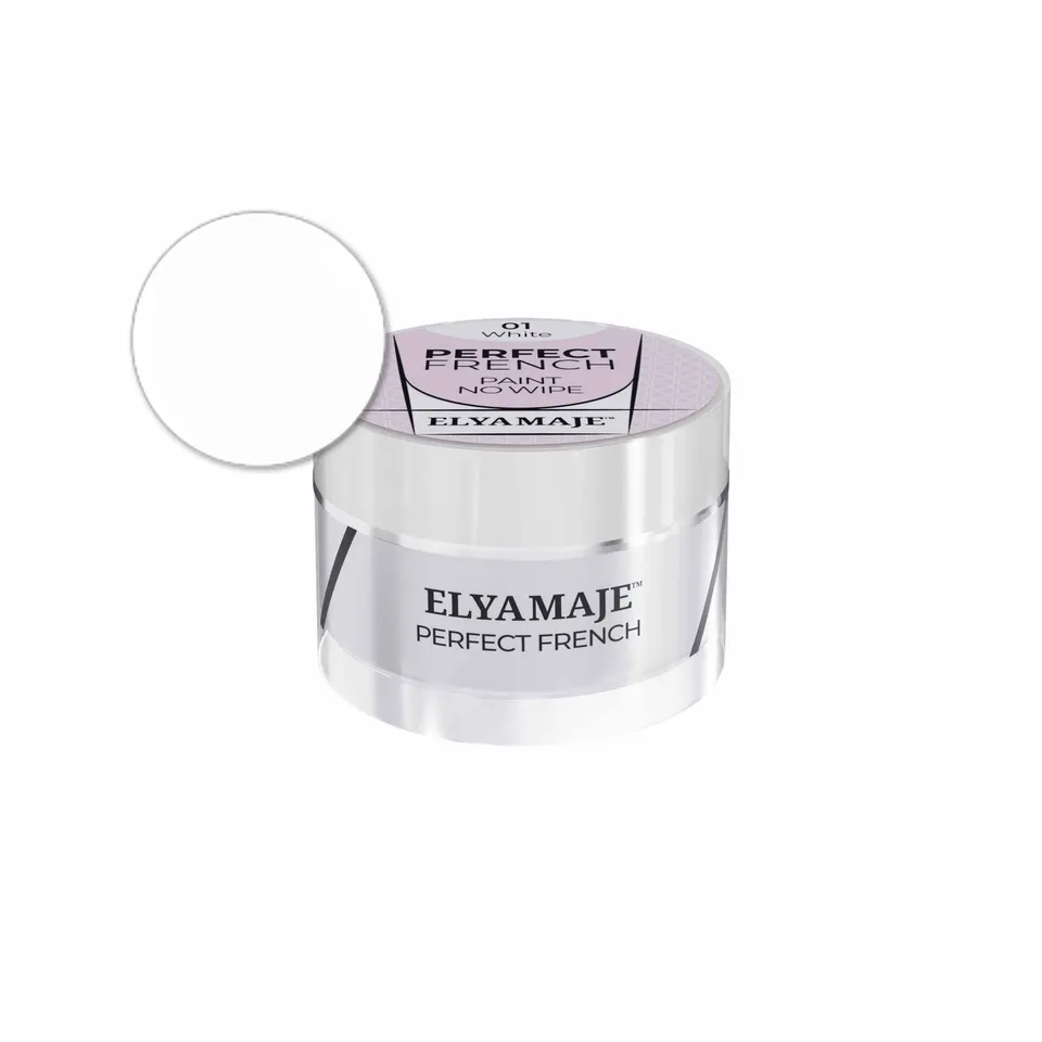 Elyamaje Perfect French 01 gel nail art blanc 5g traits fins