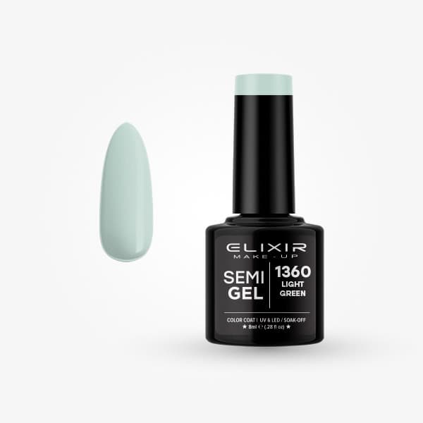 Élixir Semi Gel #1360 vernis semi-permanent 8ml vert clair