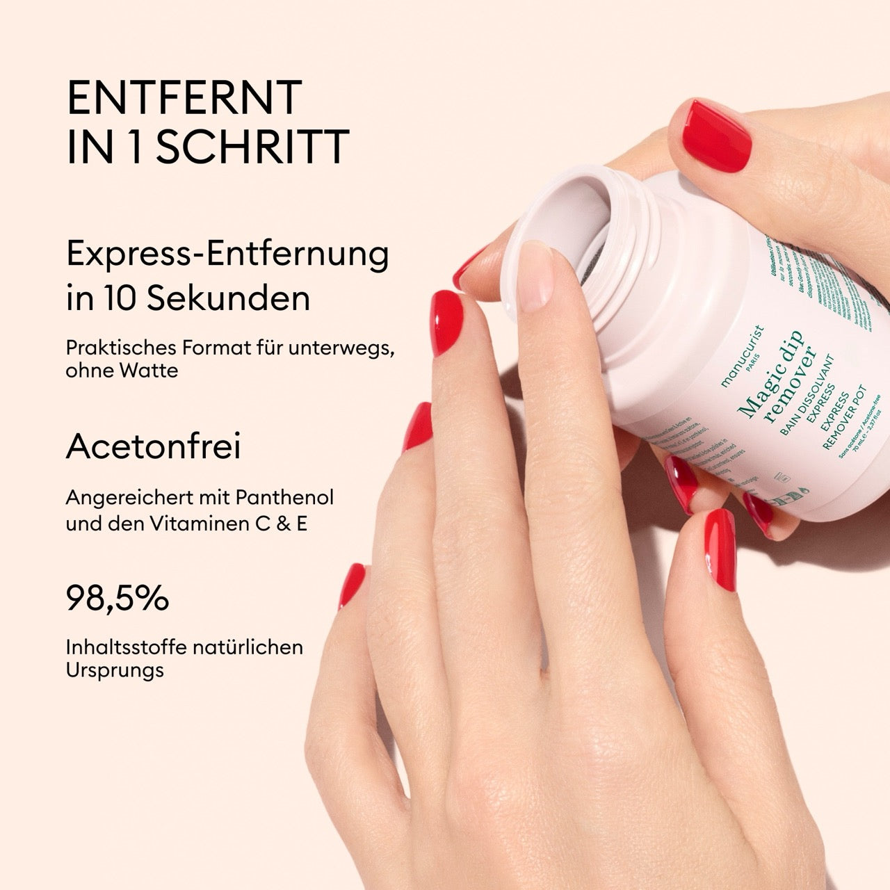 Manucurist Green bain dissolvant express sans acétone