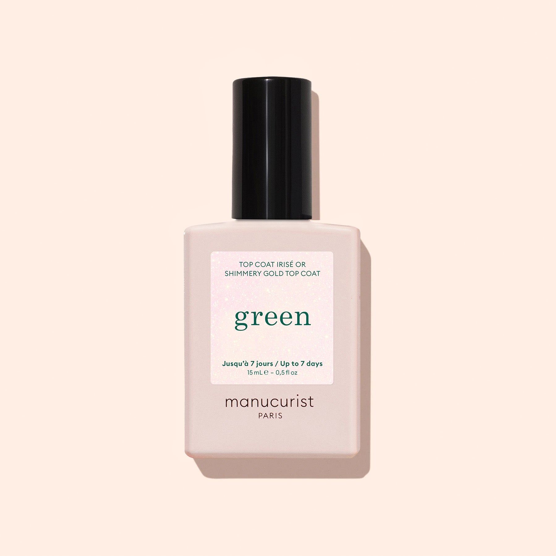 Manucurist Green Top Coat Pailleté Or effet gel
