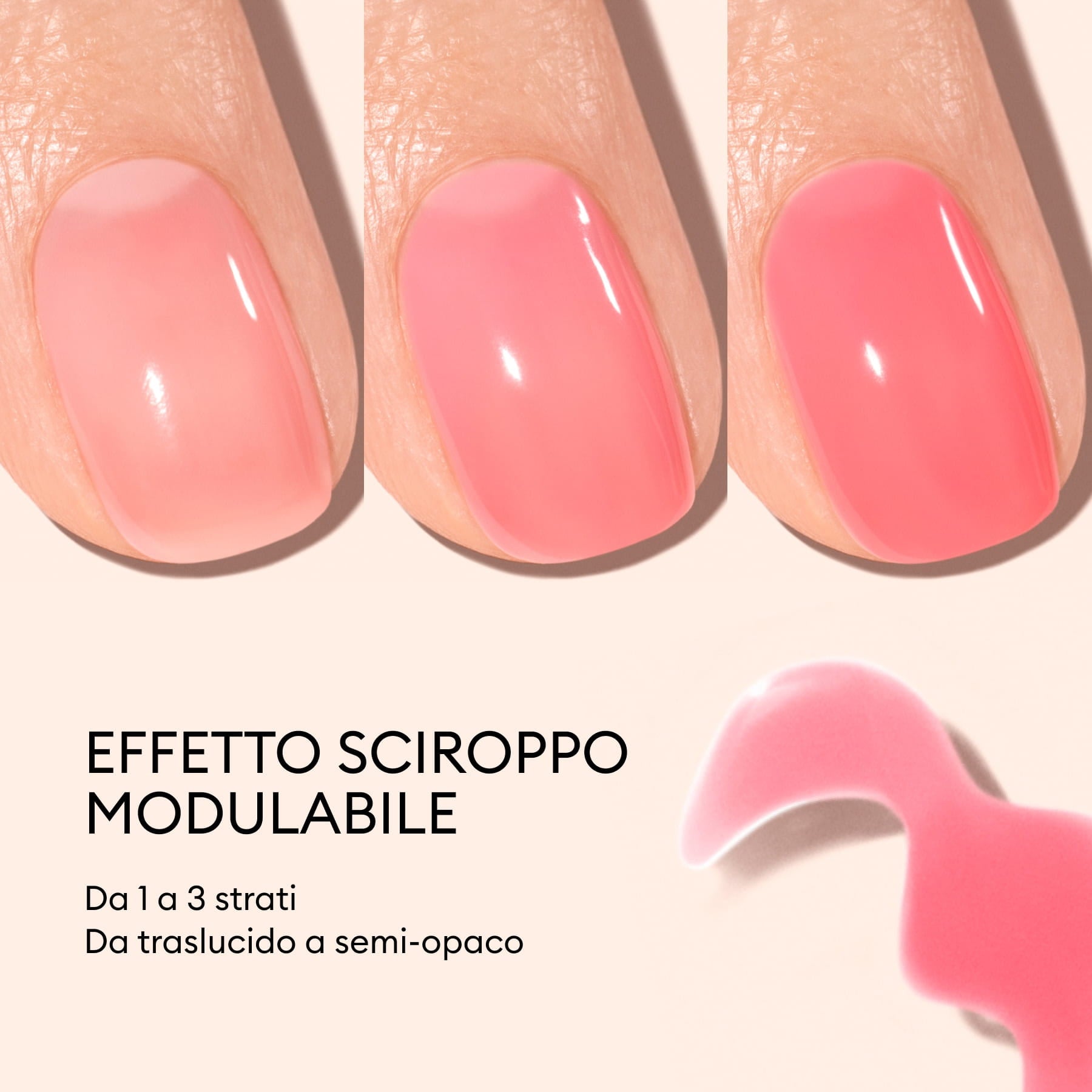 Manucurist Green Sugar Plum Jelly vernis à ongles rose translucide