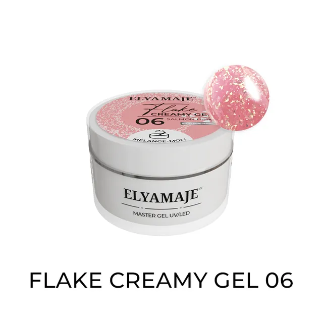 Elyamaje Flake Creamy Gel N°06 Salmon Pink gel construction