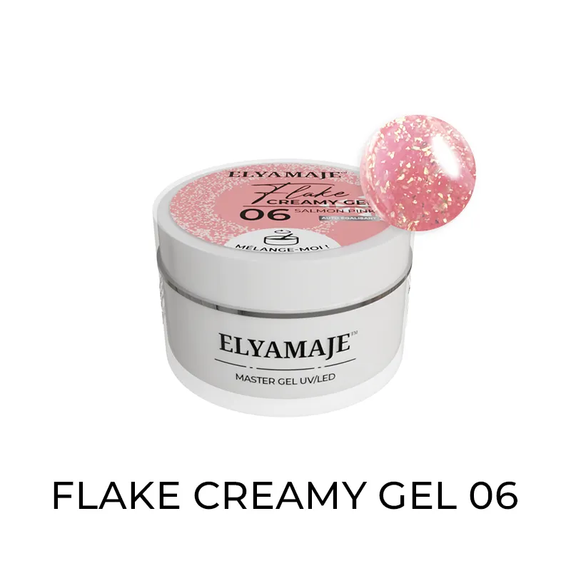 Elyamaje Flake Creamy Gel N°06 Salmon Pink gel construction