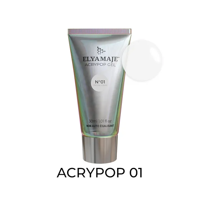 Elyamaje Acrypop Tube Crystal Clear n°01 polygel transparent