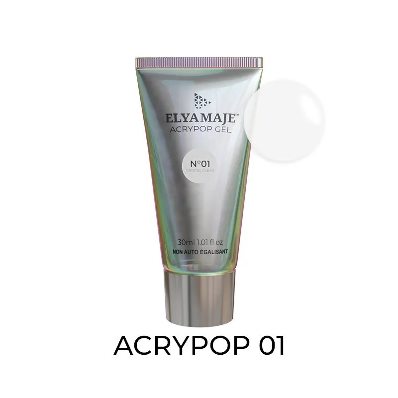 Elyamaje Acrypop Tube Crystal Clear n°01 polygel transparent