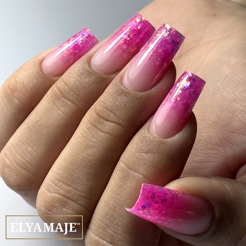 Elyamaje Creamy Gel Crystal Fuchsia n°07 gel pailleté