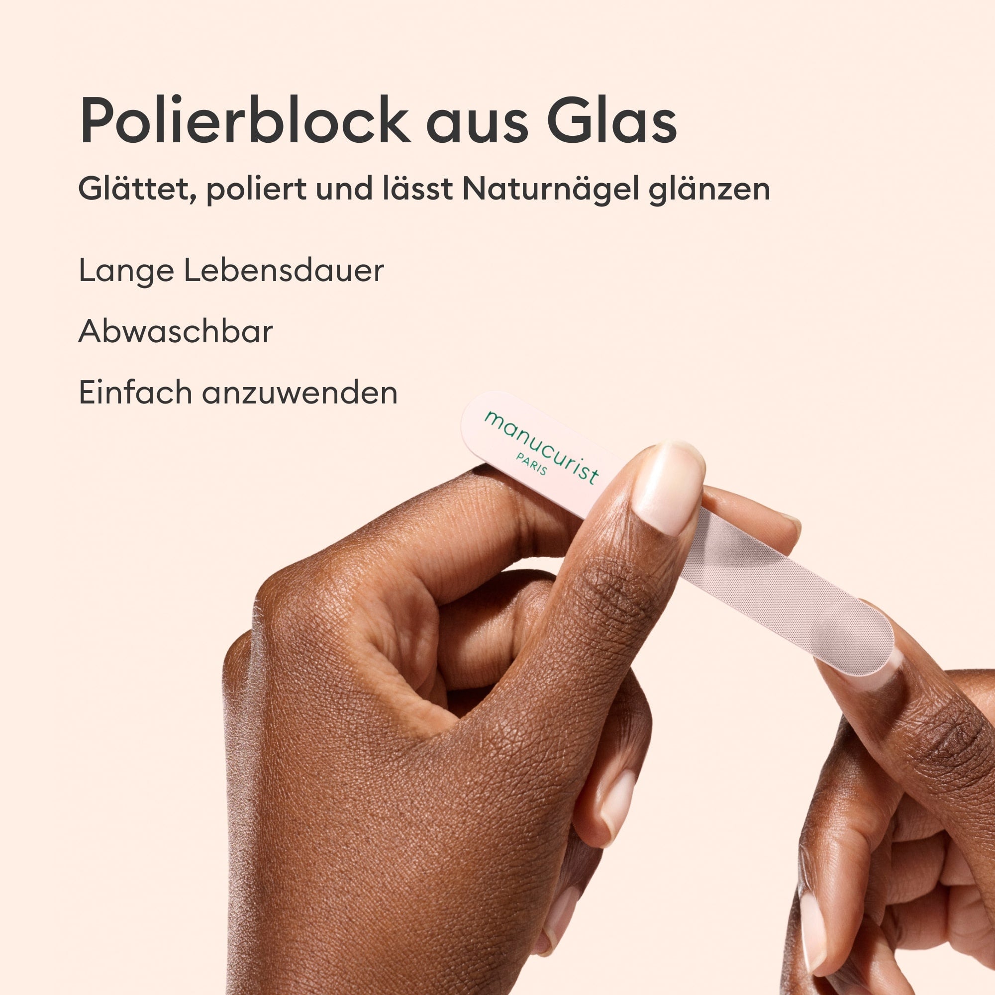 Manucurist Polissoir en verre polissoir ongles verre réutilisable