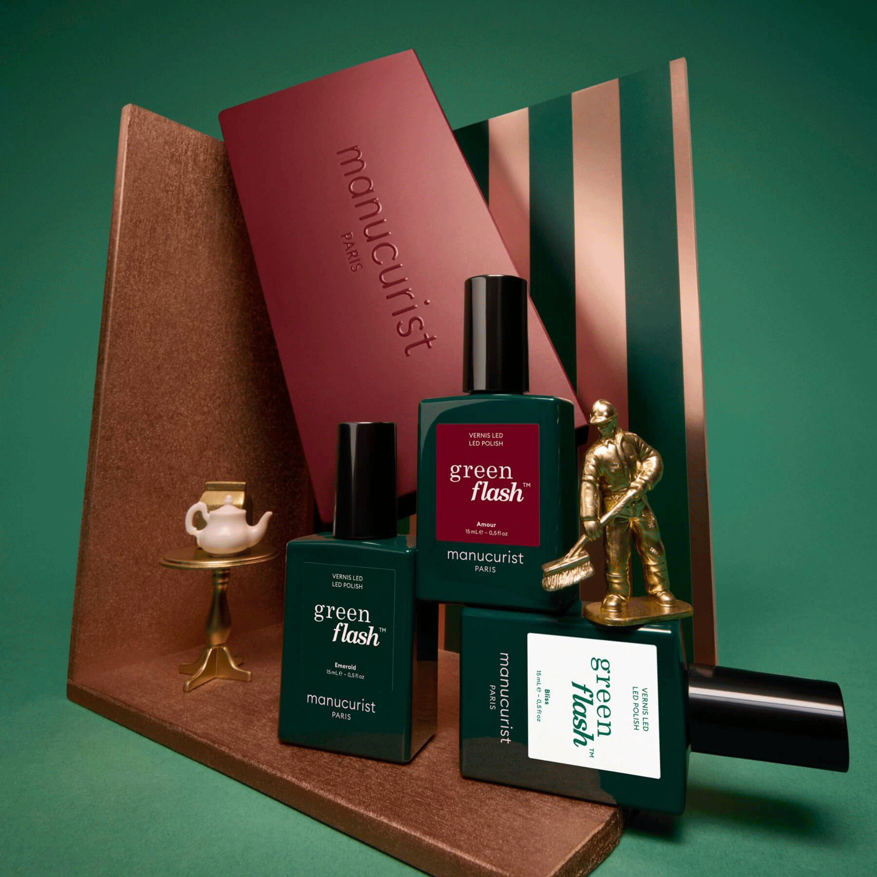 Manucurist Green Flash Trio à personnaliser vernis semi-permanent 3 teintes