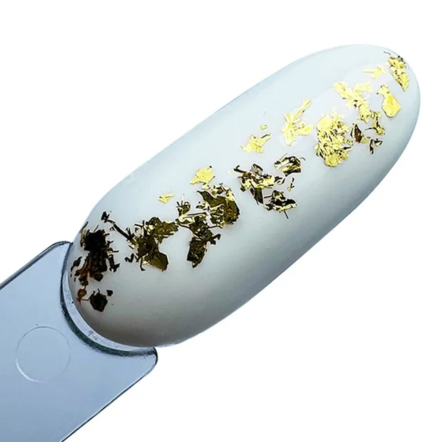 Elyamaje Flakes 5 feuilles nail art décoration dorée
