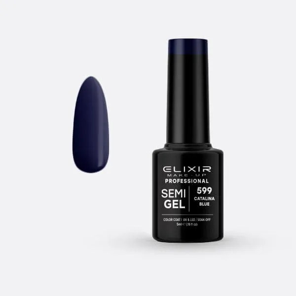 Élixir Semi Gel Vernis Semi-Permanent 5ml #599 Catalina Blue