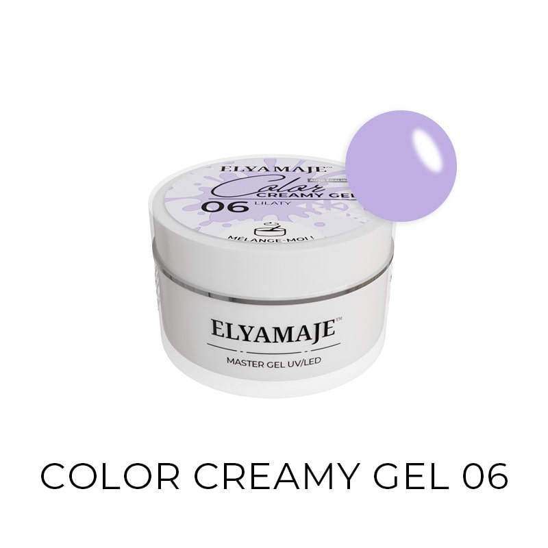 Elyamaje Color Creamy Gel n°06 Lilaty gel construction nude