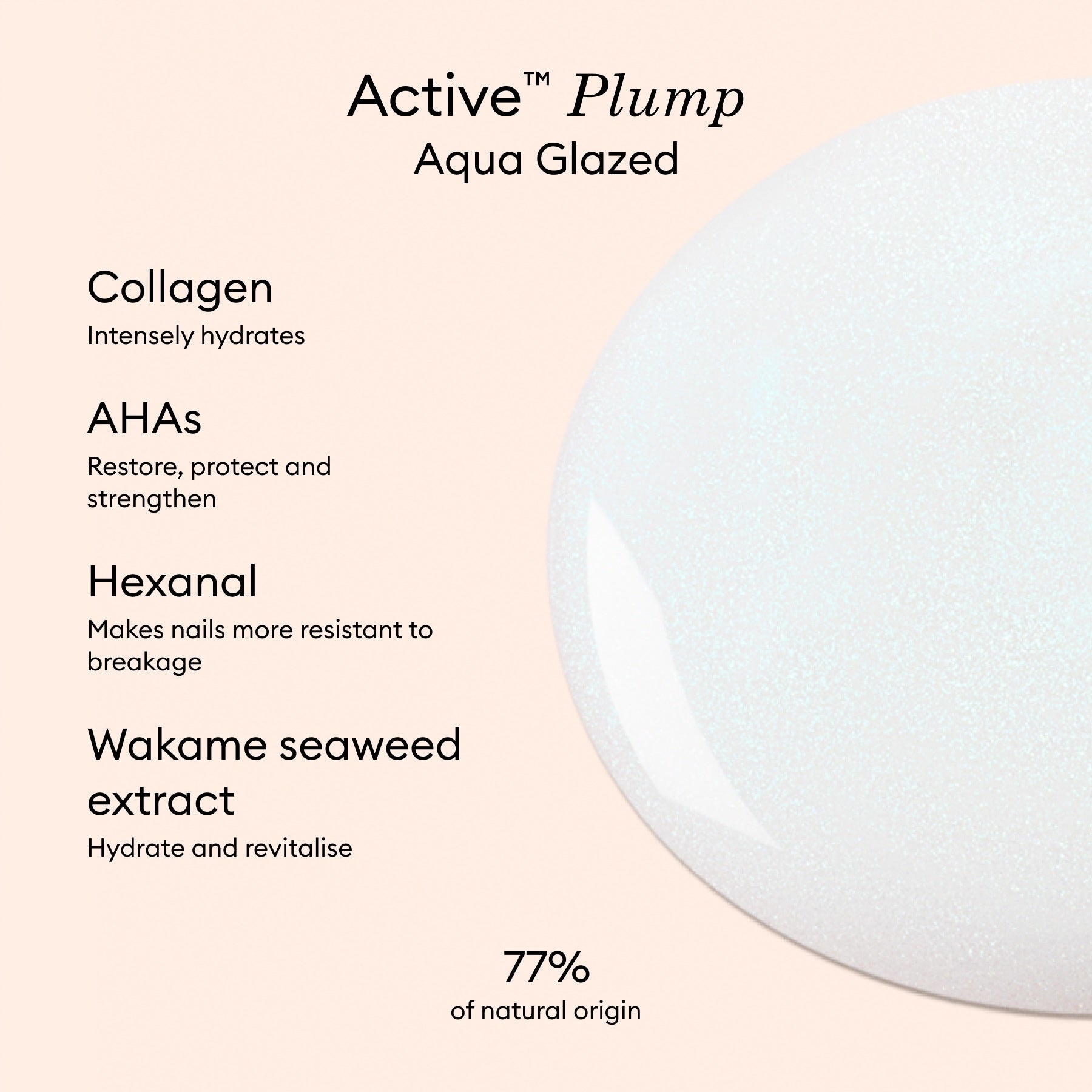 Manucurist Active Plump Aqua Glazed vernis soin collagène