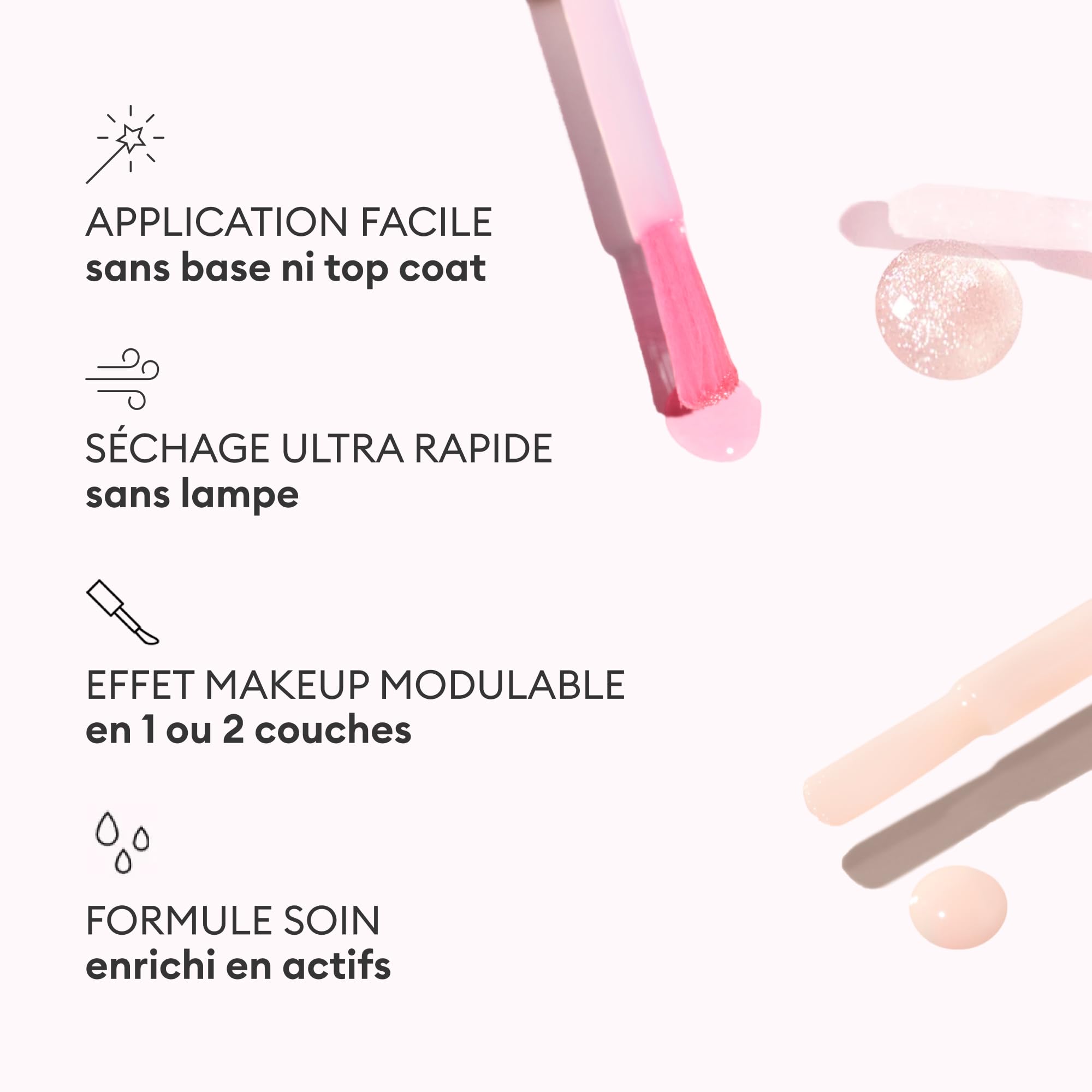Manucurist Active Trio Smooth 00 Shine Raspberry vernis soin 3x