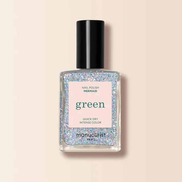 Manucurist Green Mermaid vernis à ongles transparent pailleté