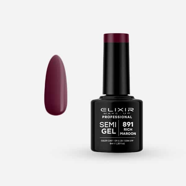 Élixir Semi Gel 891 Rich Maroon vernis semi-permanent 8 ml