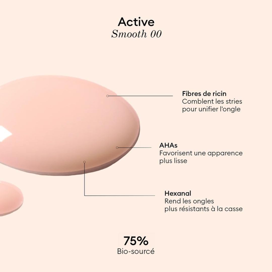 Manucurist Active Smooth 00 vernis soin voile rosé