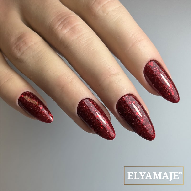 Elyamaje N°68 Jingle Bells vernis semi-permanent pailleté