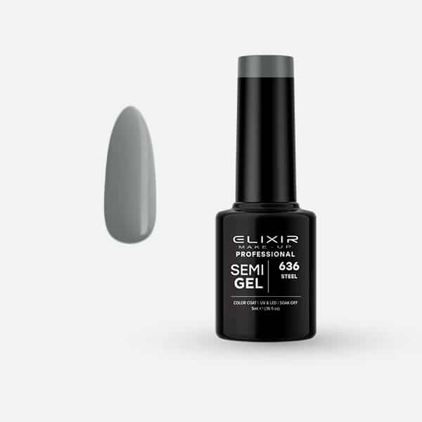 Élixir Semi Gel #636 vernis semi-permanent Steel 5ml