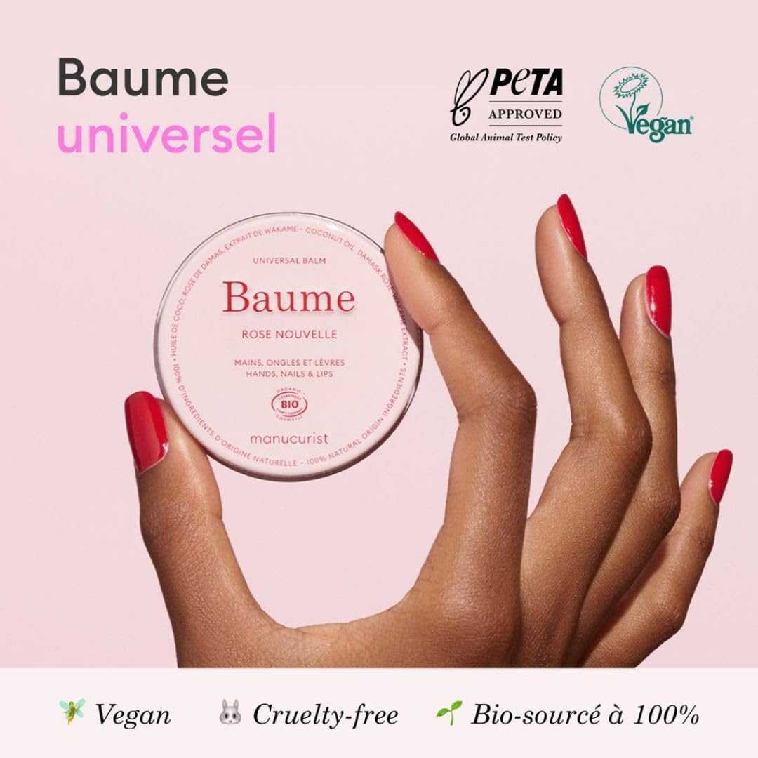 Manucurist Baume Rose soin multi-usage lèvres ongles