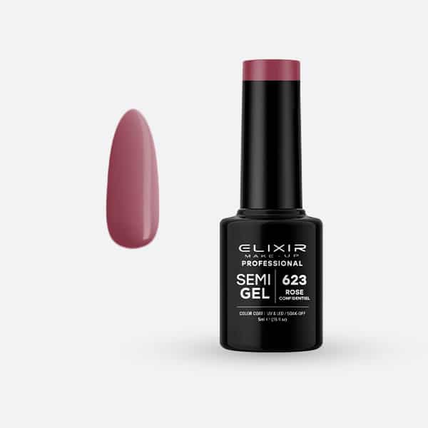 Élixir Semigel #623 Rose Confidentiel vernis semi-permanent 5ml rose