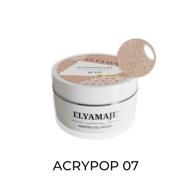ElyaMaje Acrypop Glitter Beige n°7 gel pailleté