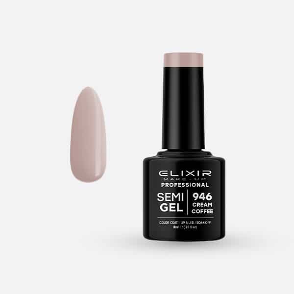 Élixir Semi Gel vernis semi-permanent 946 Cream Coffee 8ml couvrant