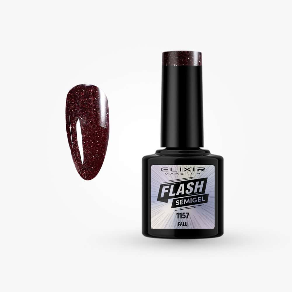Élixir Flash Glitter #1157 vernis semi-permanent falu pailleté 8ml