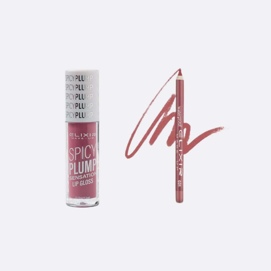 Élixir Spicy Plump Hot Chili combo gloss + crayon lèvres