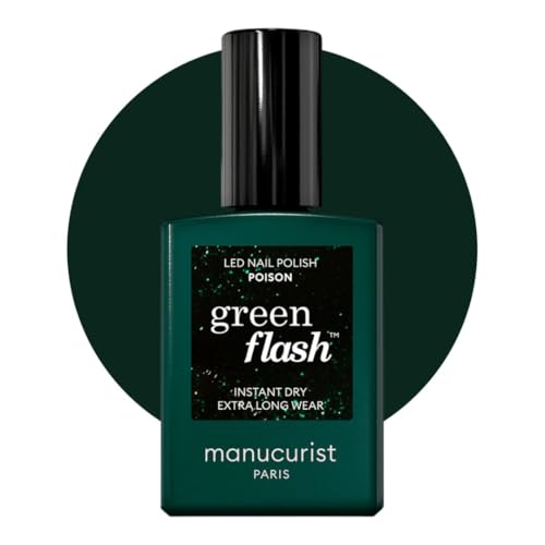Manucurist Green Flash Poison vernis semi-permanent 15 ml pailleté