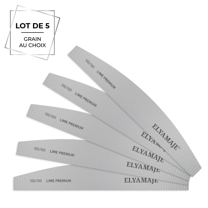Elyamaje Lime demi-lune lime à ongles lot de 5