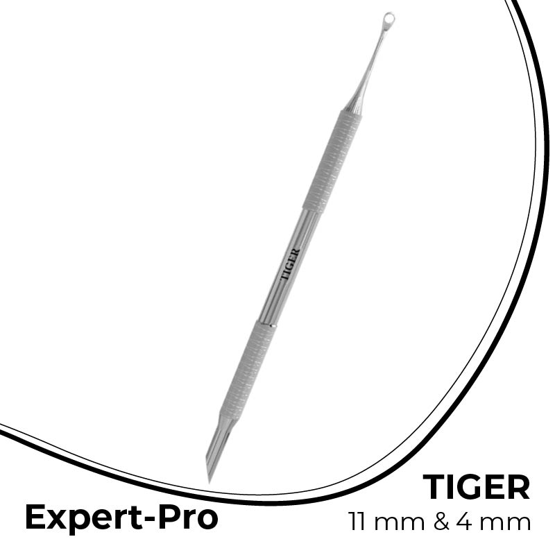 Elyamaje Tiger Expert Pro poussoir biseauté 2-en-1 inox