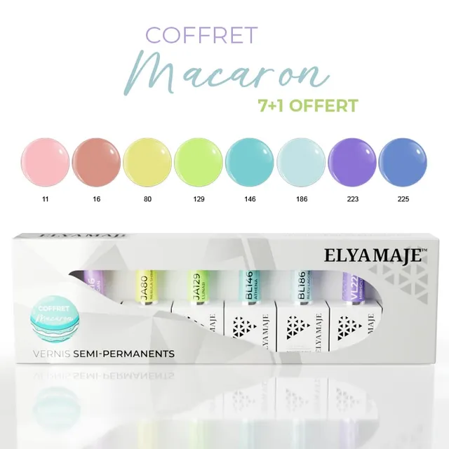 Elyamaje Coffret Macaron vernis semi-permanent édition limitée
