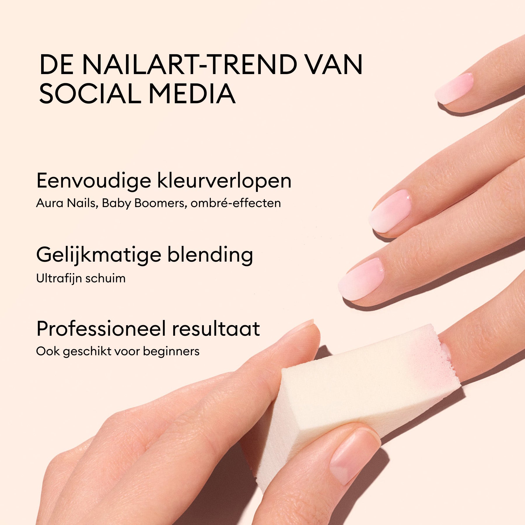 Manucurist Éponges Nail Art x4 dégradé aura baby boomer