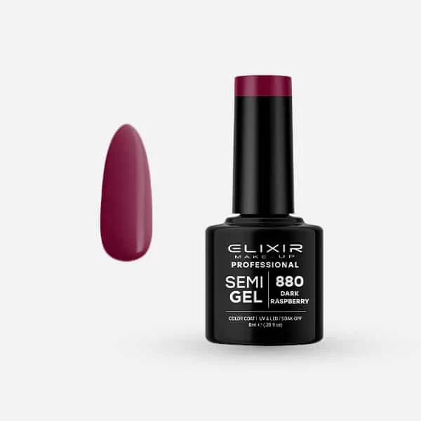 Élixir Semi Gel #880 vernis semi-permanent 8ml Dark Raspberry framboise