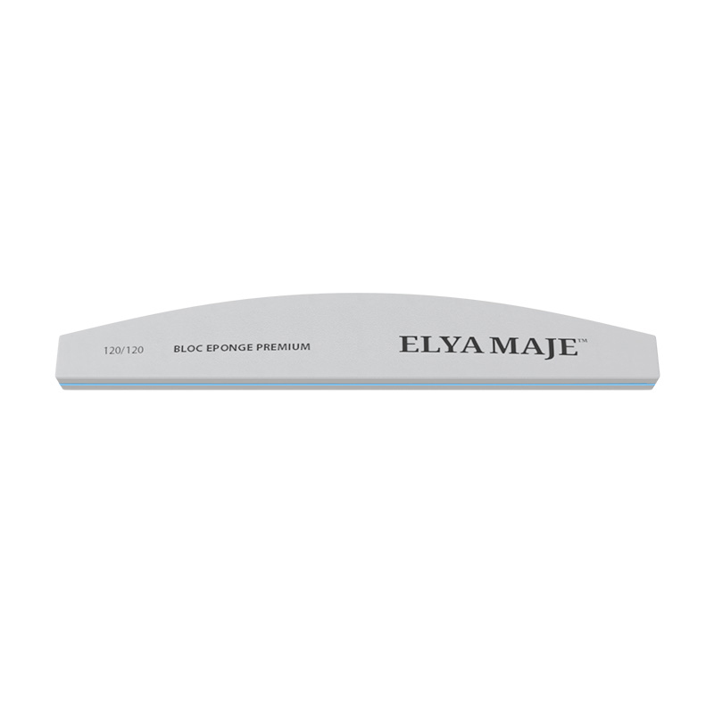 Elyamaje Buffer Demi-Lune 120/120 Bloc Polissoir Mat Lisse