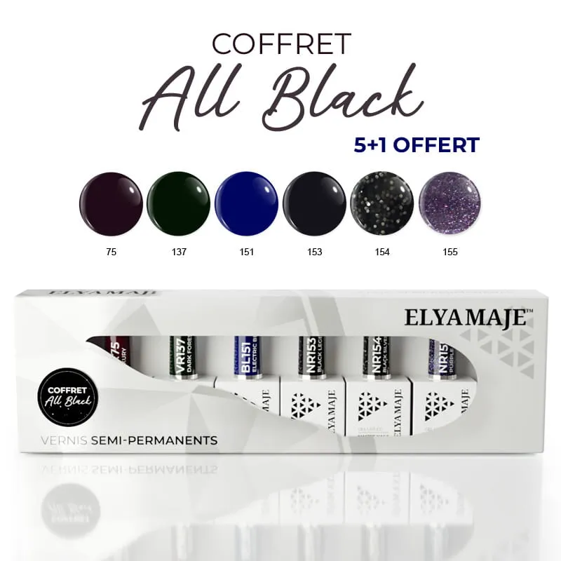 Elyamaje Coffret All Black vernis semi-permanents édition limitée