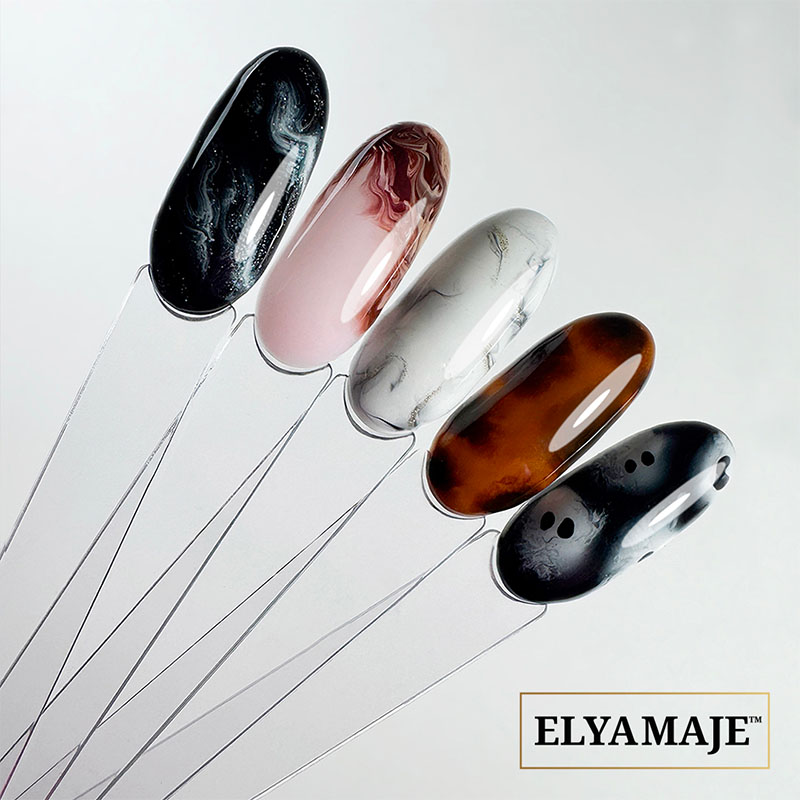 Elyamaje Blooming Gel gel nail art effet marbre diffusion