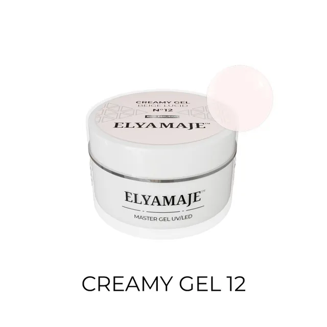 Elyamaje Creamy Gel Beige Lucid n°12 gel construction gainage