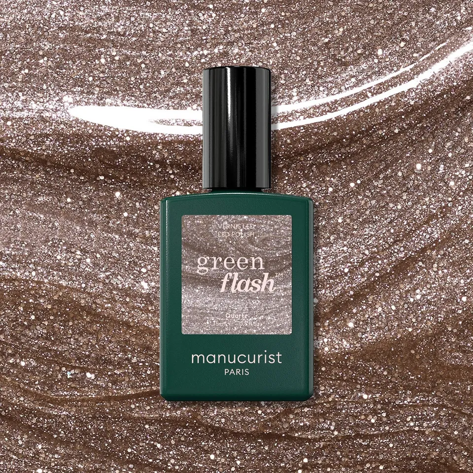 Manucurist Green Flash Quartz vernis semi-permanent marron pailleté