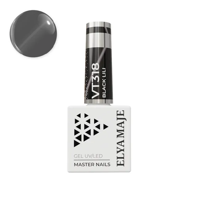 Elyamaje Vitrail N°318 Black Lili Vernis Semi-Permanent