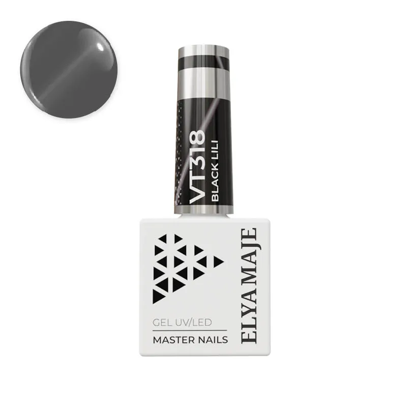 Elyamaje Vitrail N°318 Black Lili Vernis Semi-Permanent