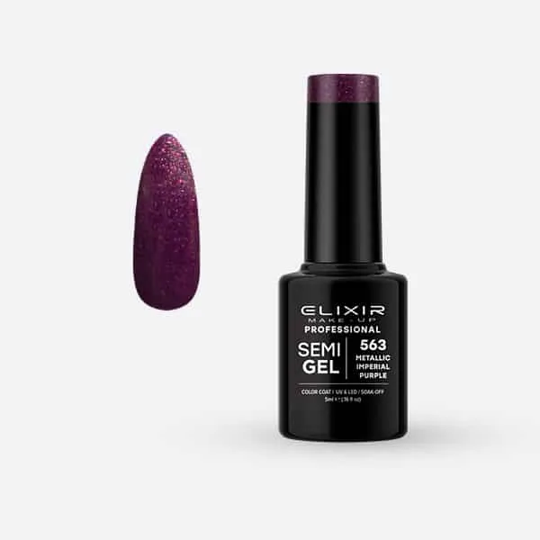Élixir Semi Gel #563 vernis semi-permanent 5 ml Imperial Purple