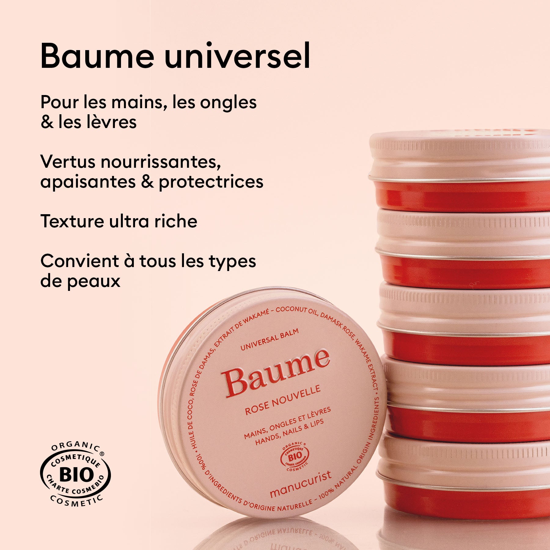 Manucurist Baume Rose baume lèvres ongles naturel