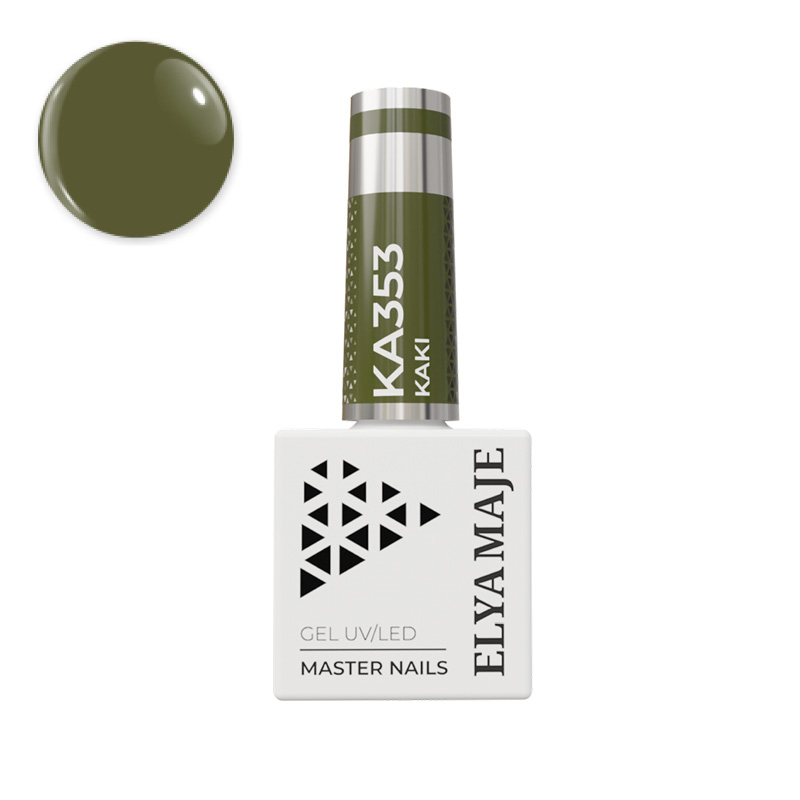 Elyamaje N°353 Kaki vernis semi-permanent couvrant